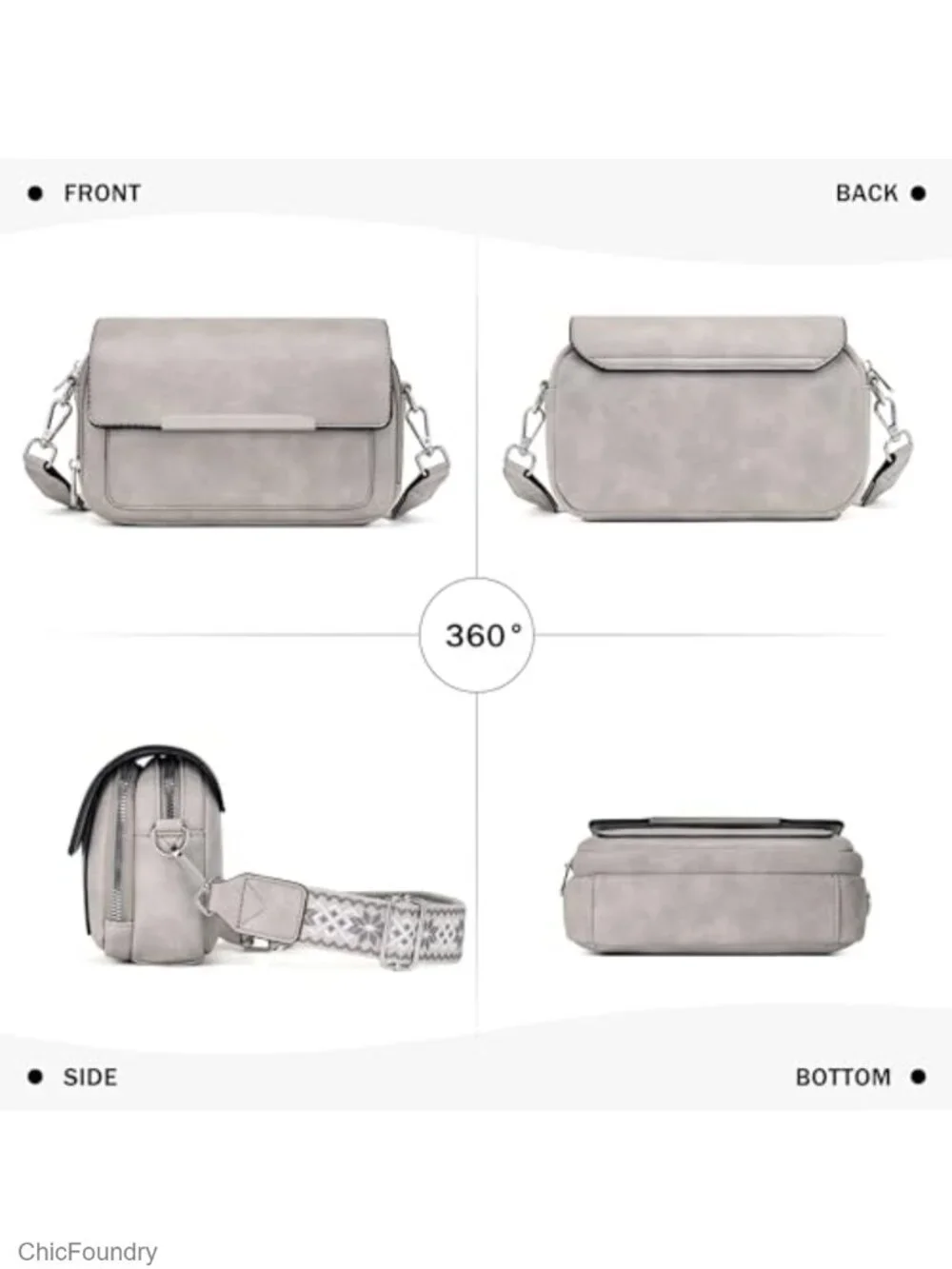 Small Crossbody Bag with RFID Blocking Card Slots Faux Leather Shoulder Handbag